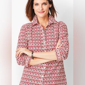 Talbots Classic Cotton Shirt - British Phone Box & Guard Print